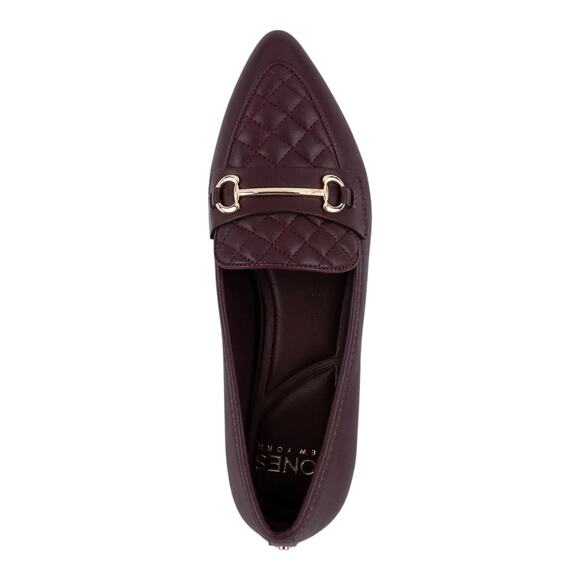 Jones New York Women's Quadia Pointed Toe Quilted Loafers Burgundy Size 8 M - Picture 3 of 4